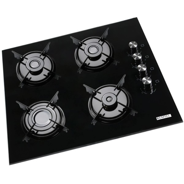 Фото - Варочная панель газовая Kumtel KO-40TAHDF BLACK GLASS